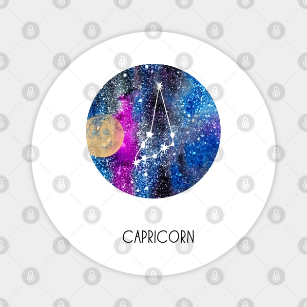 Capricorn Constellation, Capricorn Magnet by RosaliArt